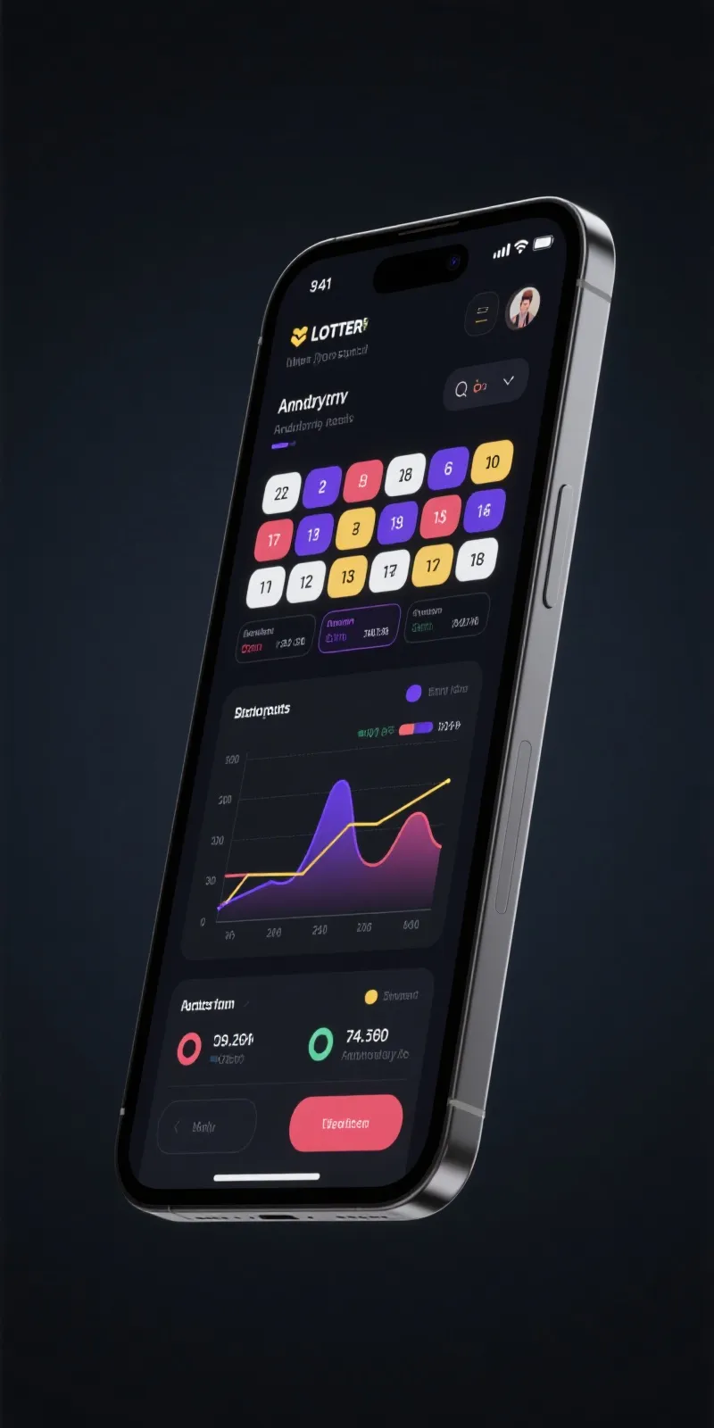一号彩票 App 界面展示